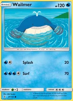 Wailmer card in English
