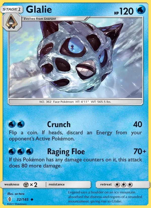 Glalie card in English