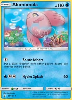Alomomola card in English
