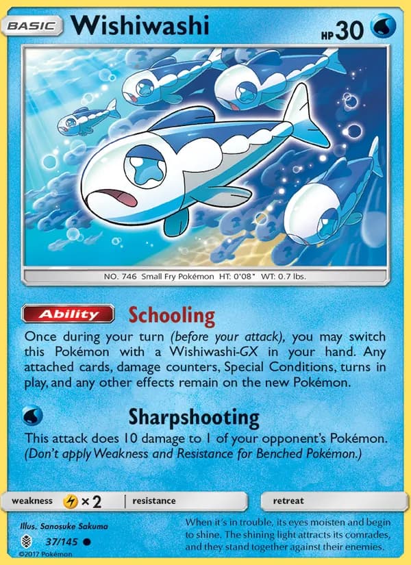 Wishiwashi card in English