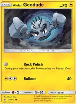 Alolan Geodude card in English