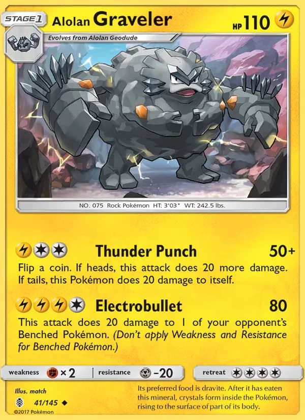 Alolan Graveler card in English