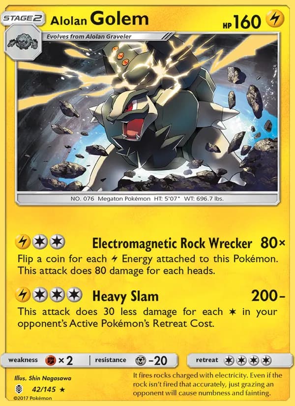 Alolan Golem card in English