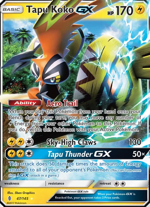 Tapu Koko GX card in English