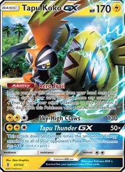 Tapu Koko GX card in English