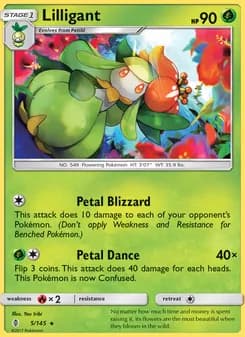 Lilligant card in English