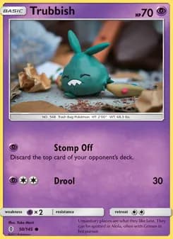 Trubbish card in English