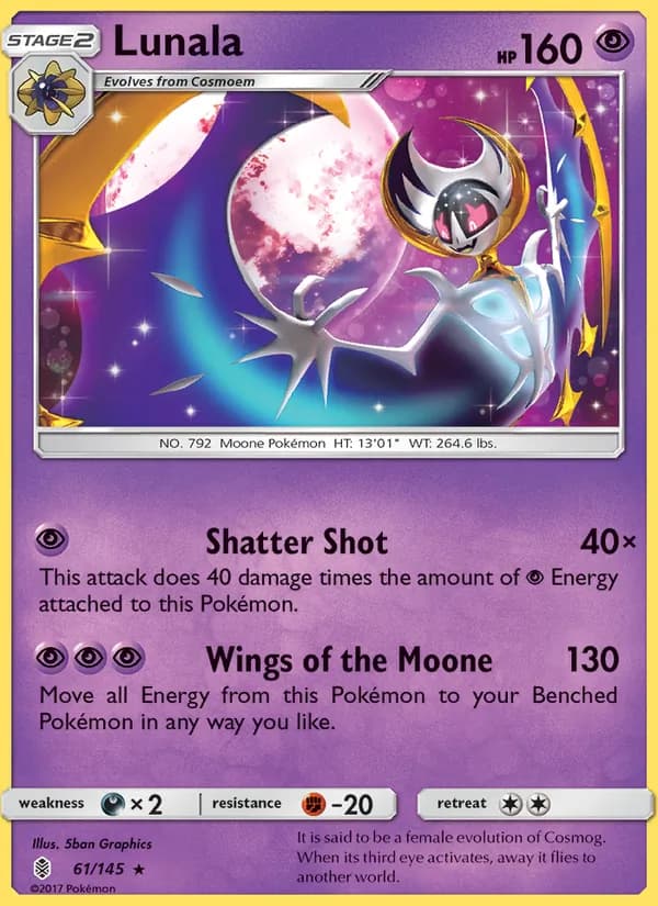 Lunala card in English