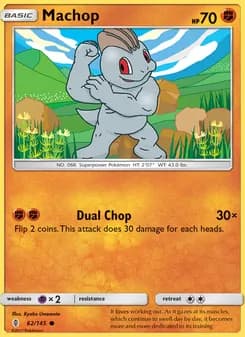 Machop card in English