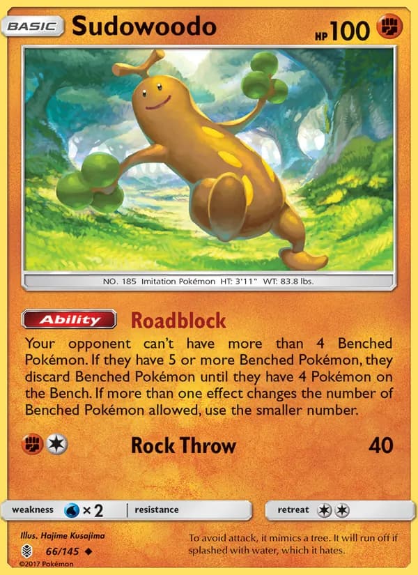 Sudowoodo card in English