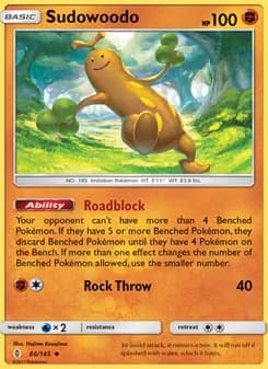 Sudowoodo card in English