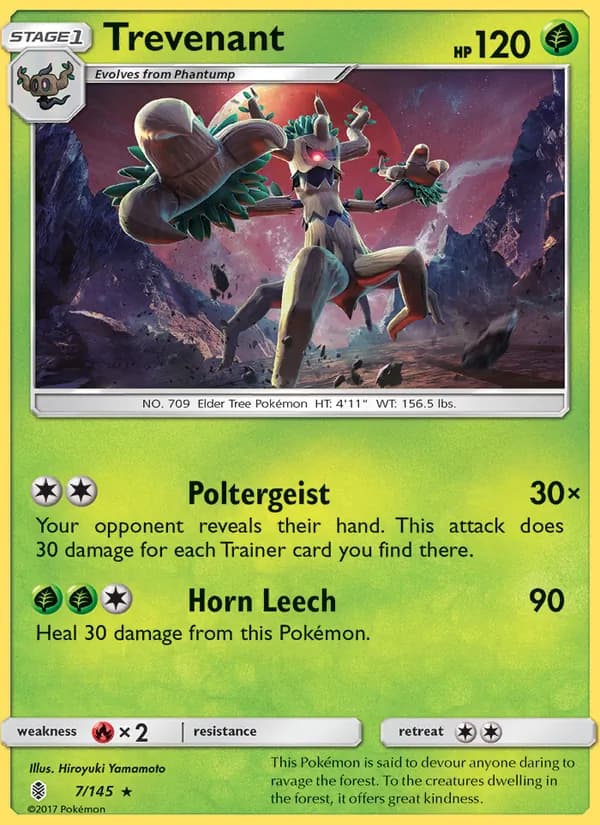Trevenant card in English