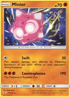 Minior card in English