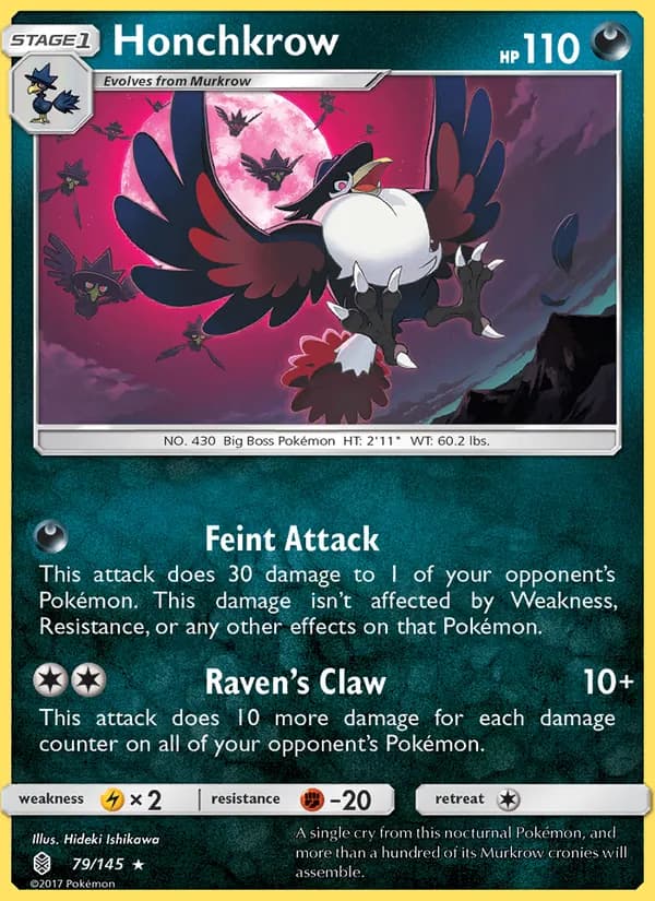 Honchkrow card in English