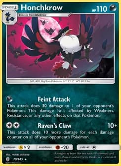 Honchkrow card in English