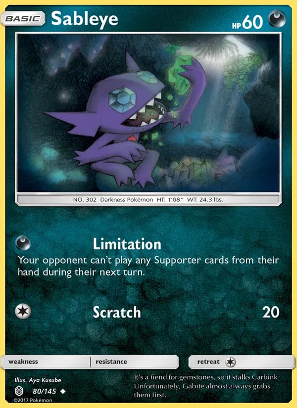 Sableye card in English