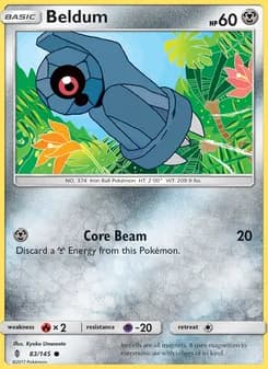 Beldum card in English