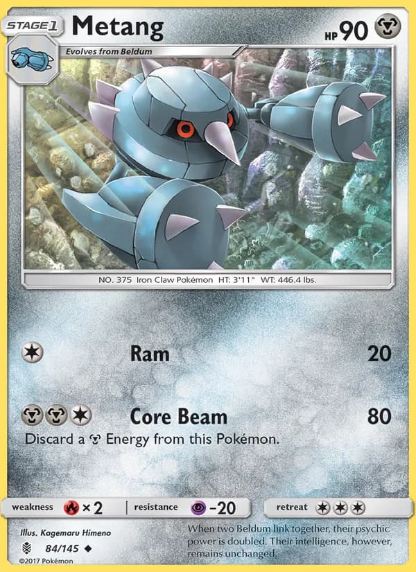 Metang card in English