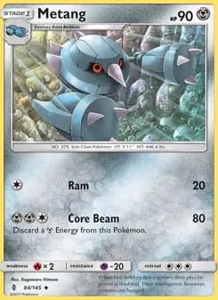 Metang card in English