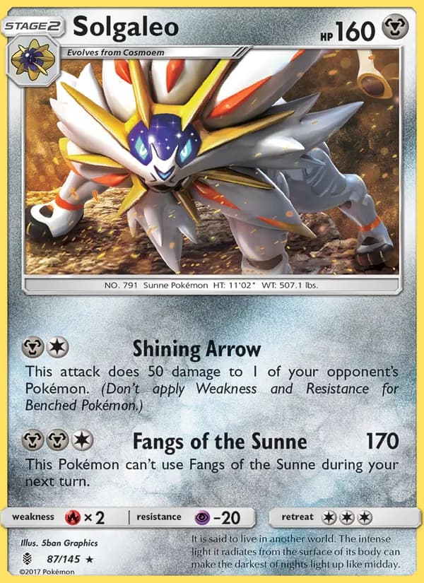 Solgaleo card in English