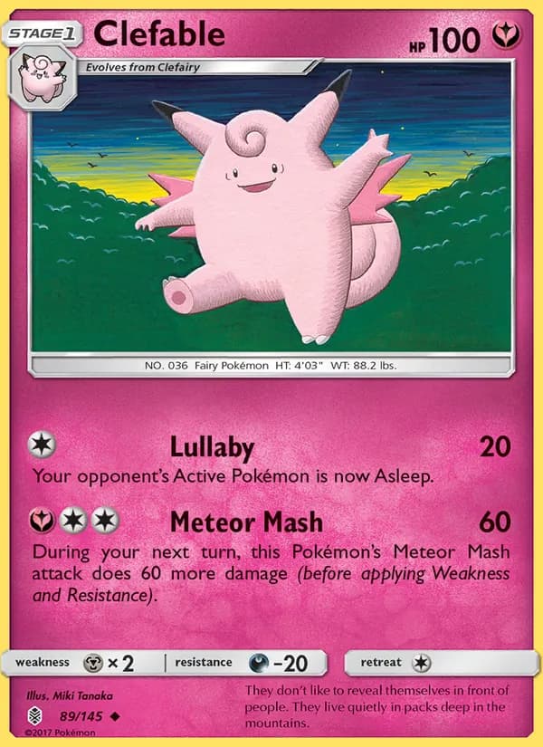 Clefable card in English