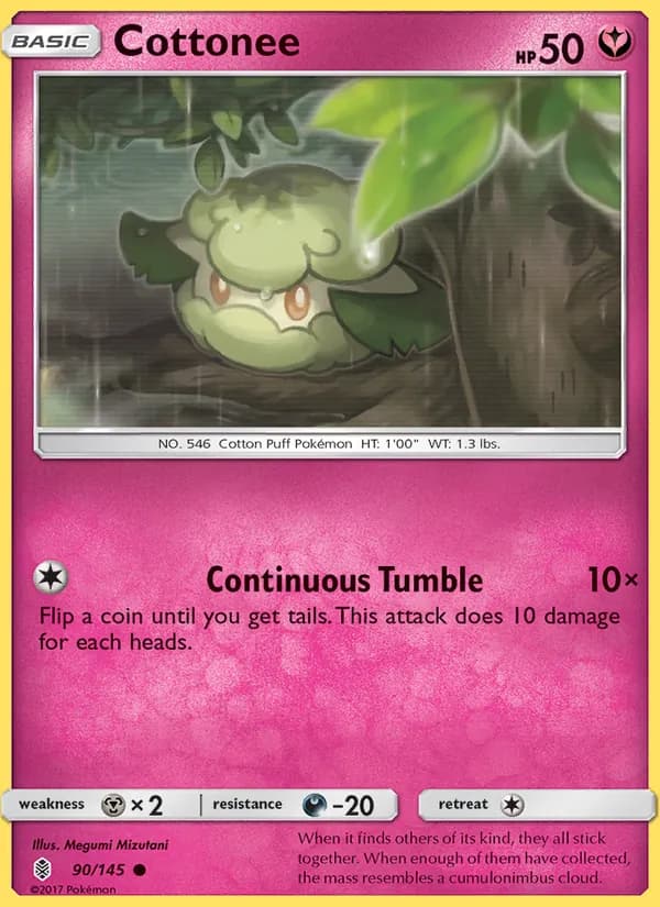 Cottonee card in English