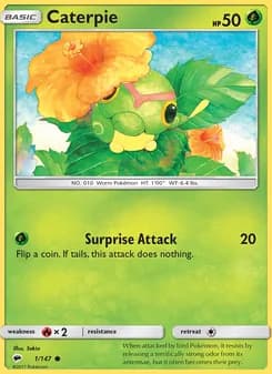 Caterpie card in English