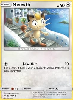 Meowth card in English