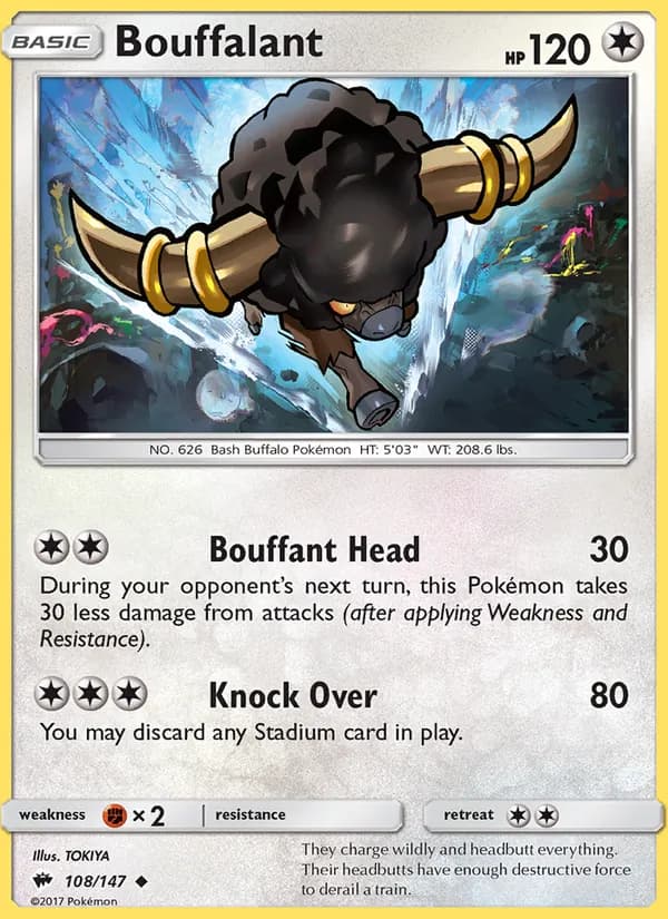 Bouffalant card in English