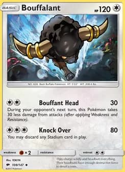 Bouffalant card in English