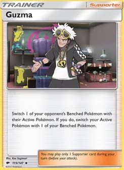 Guzma card in English