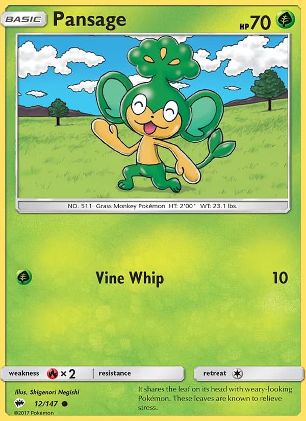 Pansage card in English