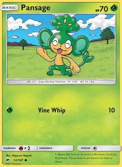 Pansage card in English