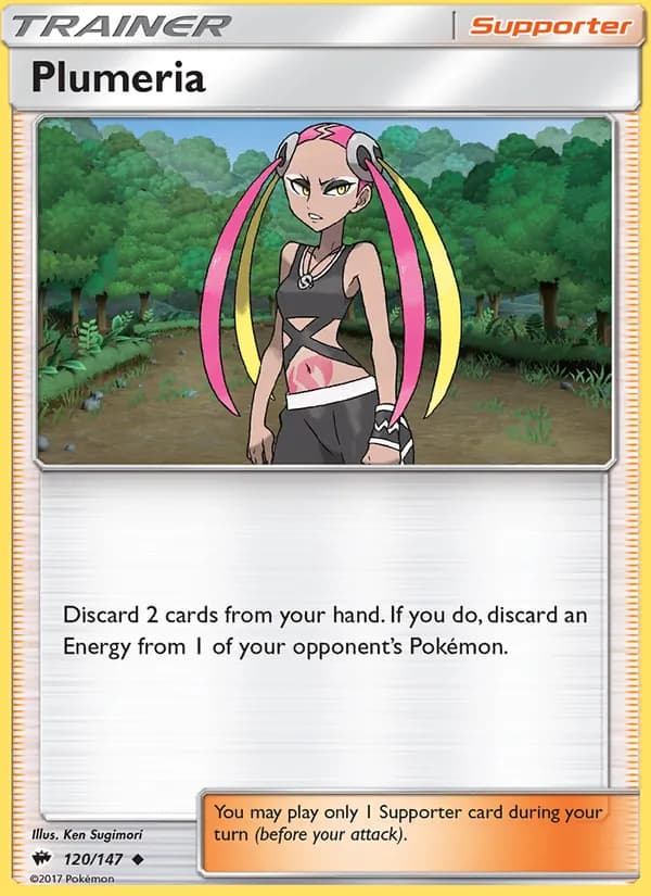 Plumeria card in English