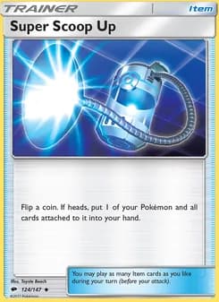 Super Scoop Up card in English