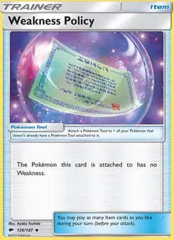 Weakness Policy card in English