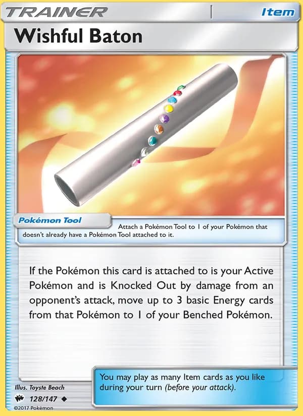 Wishful Baton card in English