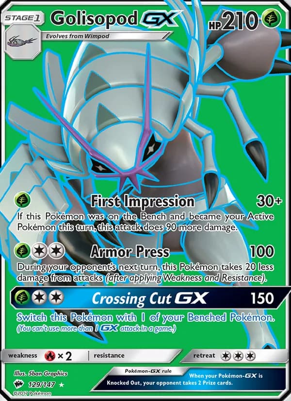 Golisopod GX card in English