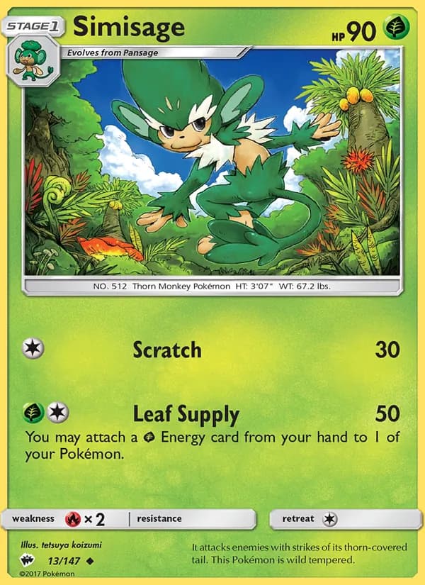 Simisage card in English