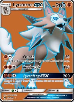 Lycanroc GX card in English