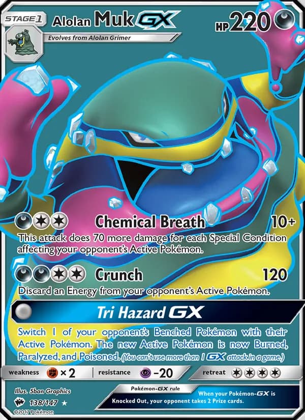 Alolan Muk GX card in English