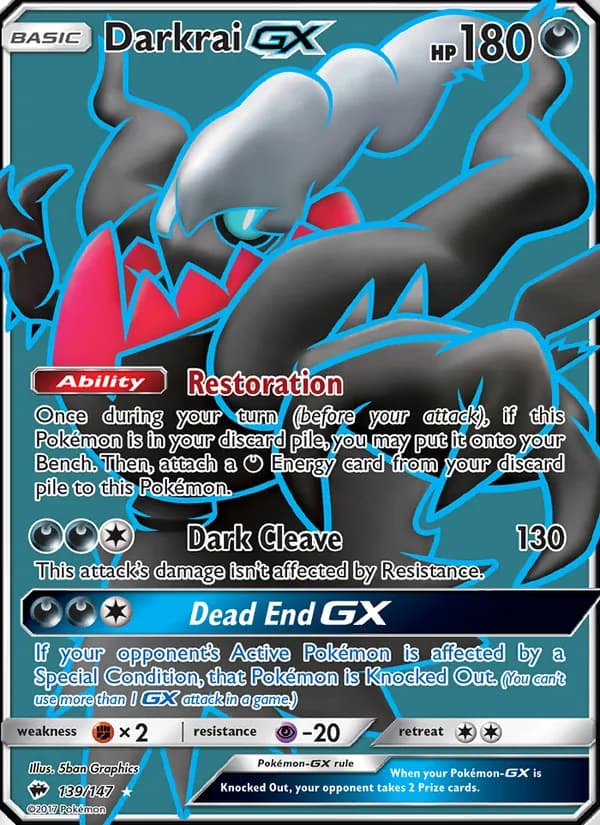 Darkrai GX card in English