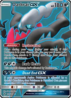 Darkrai GX card in English
