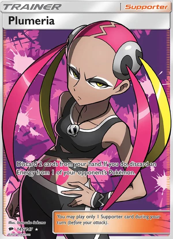 Plumeria card in English