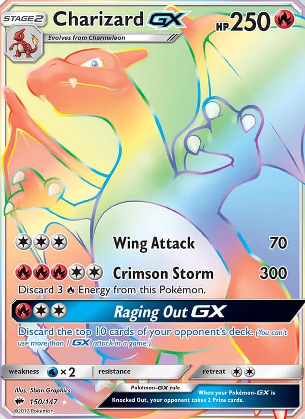 Charizard GX card in English