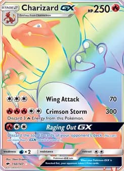 Charizard GX card in English
