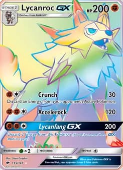 Lycanroc GX card in English