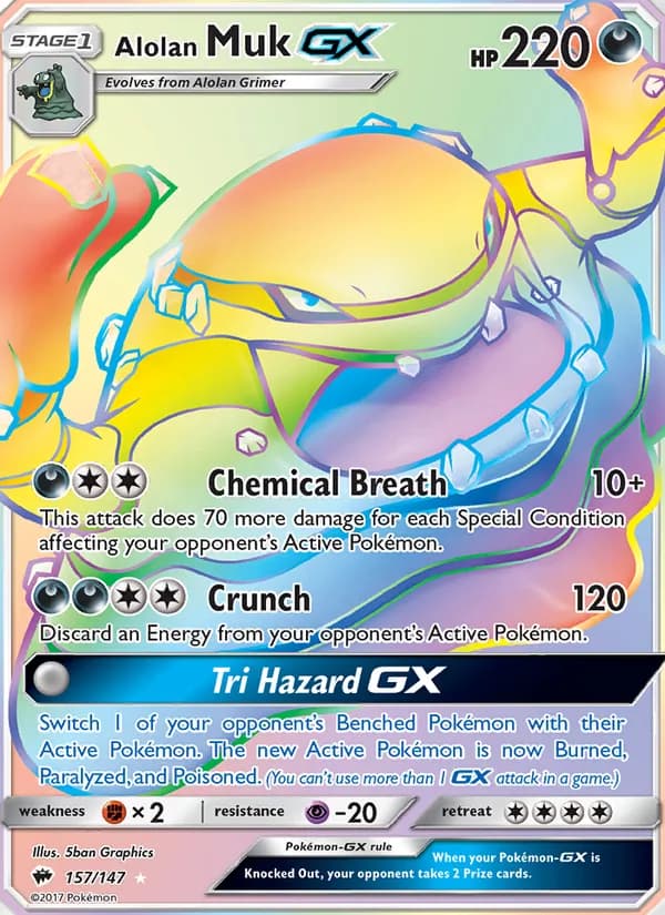 Alolan Muk GX card in English