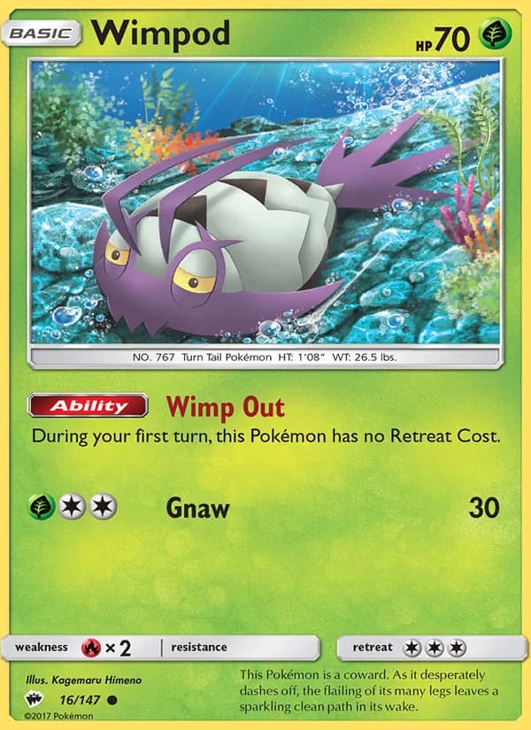 Wimpod card in English
