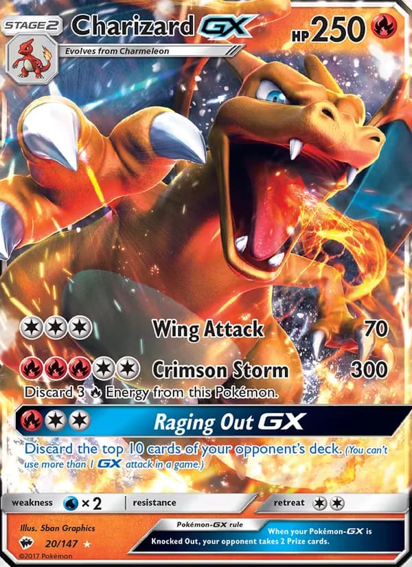 Charizard GX card in English